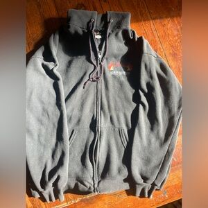 Harley Davidson zip up hooded sweatshirt.